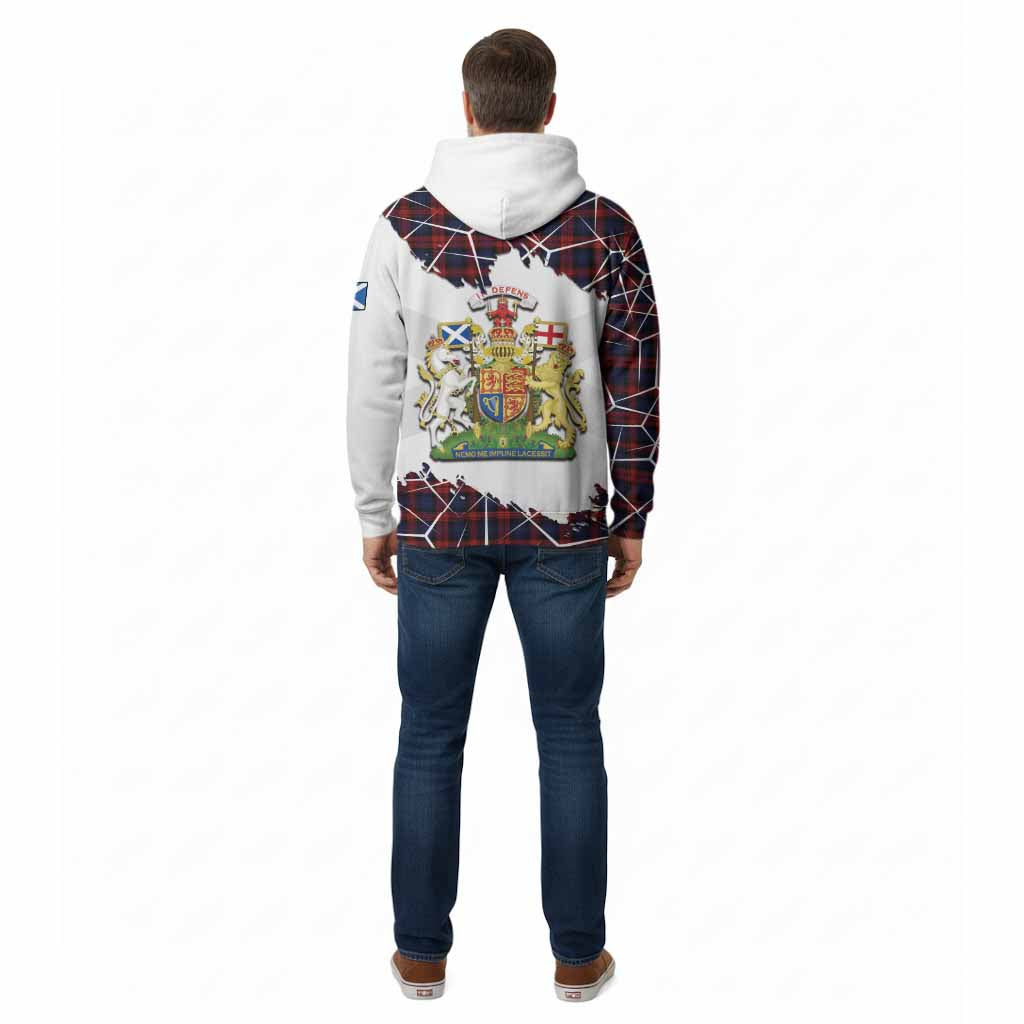 MacLachlan (McLachlan) Tartan Cotton Hoodie with Family Crest and Lion Rampant Grunge Style