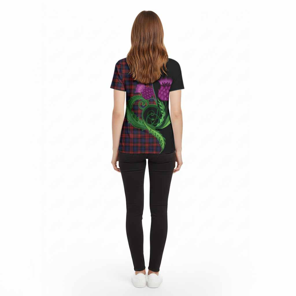 MacLachlan (McLachlan) Tartan Cotton T-shirt Traditional Scottish Thistle