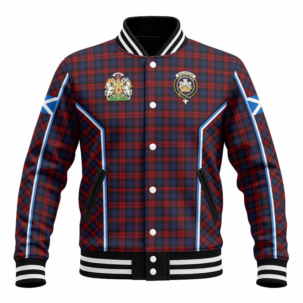 MacLachlan (McLachlan) Tartan Crest Baseball Jacket Scotland Coat of Arm Flag Style - Tartan Vibes Clothing