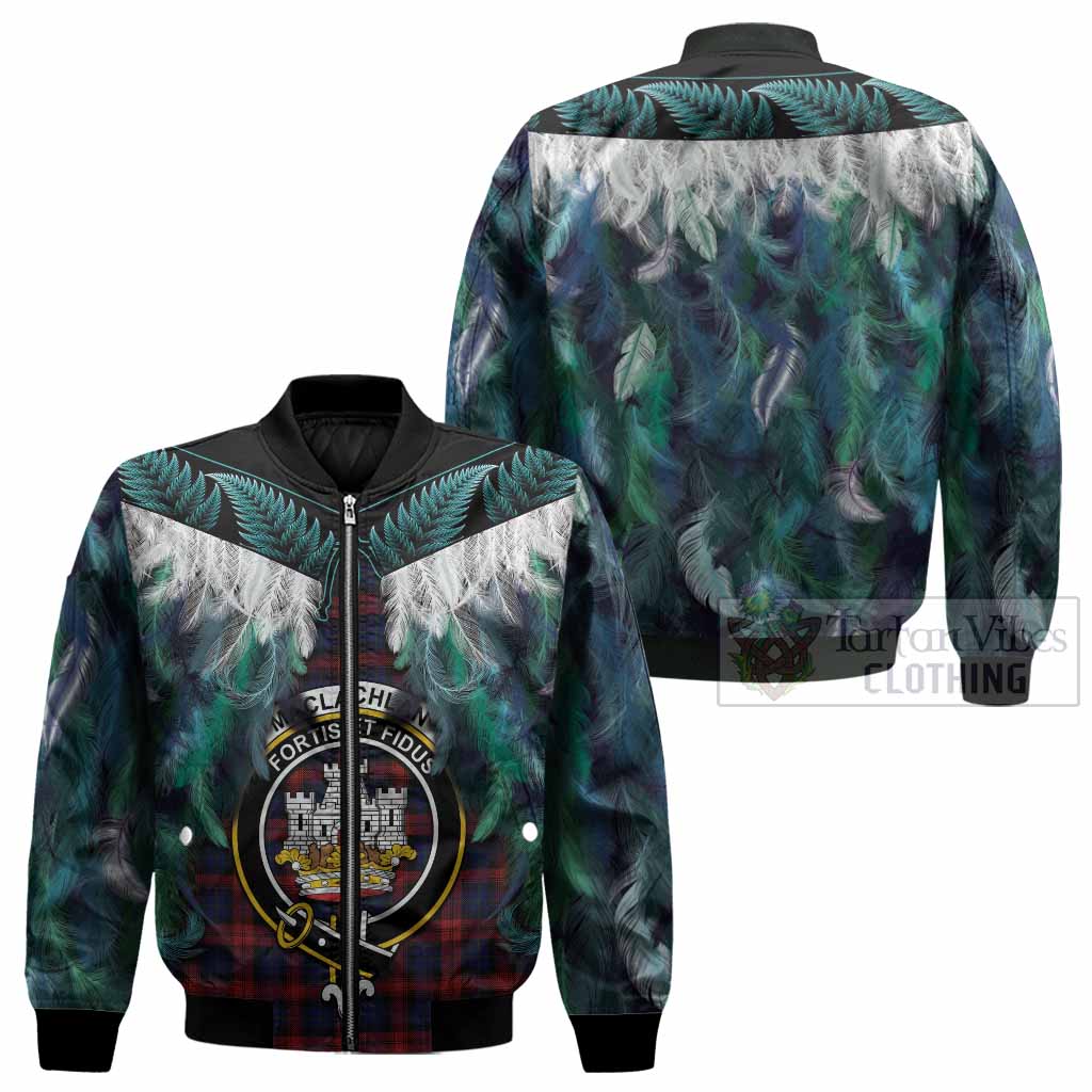 MacLachlan (McLachlan) Tartan Crest Bomber Jacket New Zealand Maori Korowai Cloak