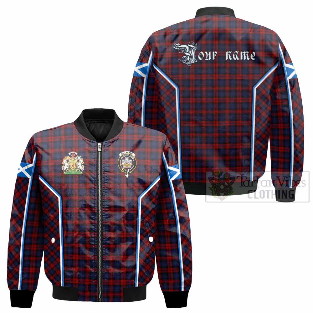MacLachlan (McLachlan) Tartan Crest Bomber Jacket Scotland Coat of Arm Flag Style - Tartan Vibes Clothing