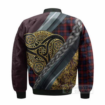 MacLachlan (McLachlan) Tartan Crest Bomber Jacket Scottish Triskele Celtic
