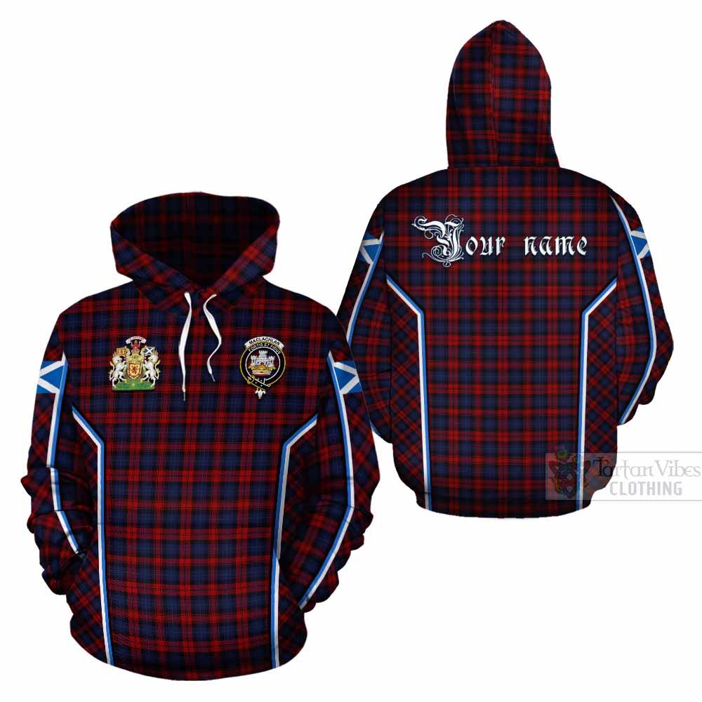 MacLachlan (McLachlan) Tartan Crest Cotton Hoodie Scotland Coat of Arm Flag Style - Tartan Vibes Clothing