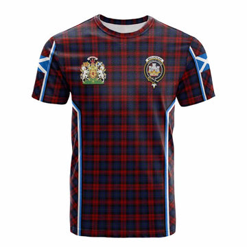 MacLachlan (McLachlan) Tartan Crest Cotton T-shirt Scotland Coat of Arm Flag Style