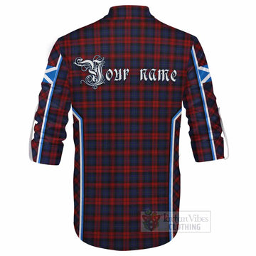 MacLachlan (McLachlan) Tartan Crest Ghillie Kilt Shirt Scotland Coat of Arm Flag Style