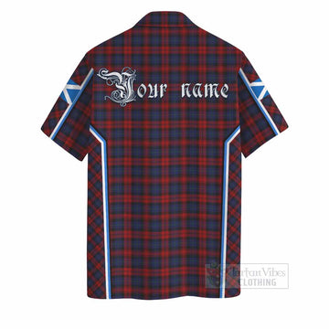 MacLachlan (McLachlan) Tartan Crest Hawaiian Shirt Scotland Coat of Arm Flag Style