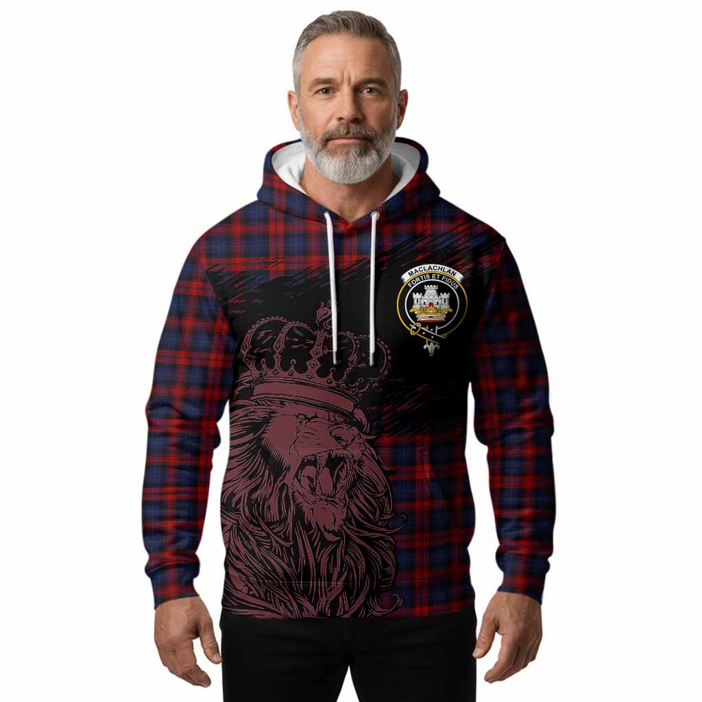 MacLachlan (McLachlan) Tartan Crest Hoodie Crowned Lion Heritage Style
