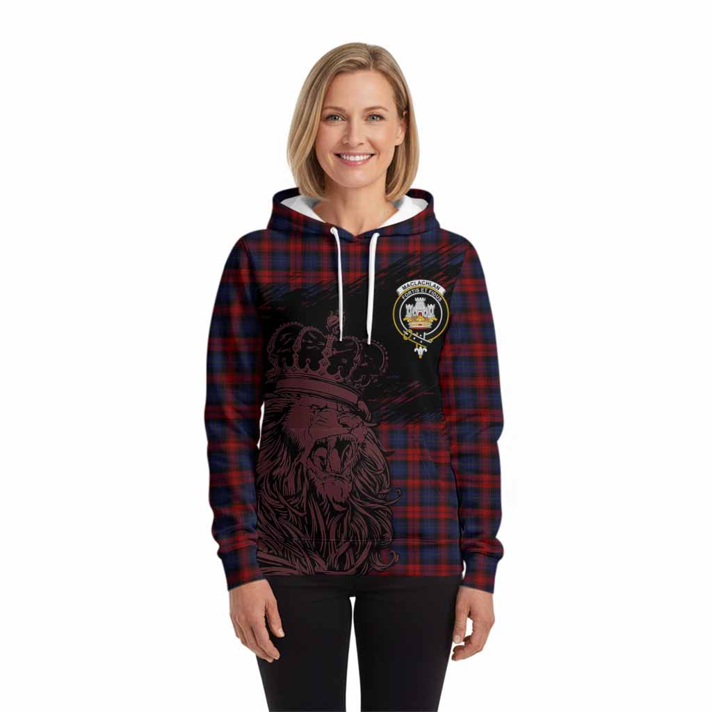 MacLachlan (McLachlan) Tartan Crest Hoodie Crowned Lion Heritage Style