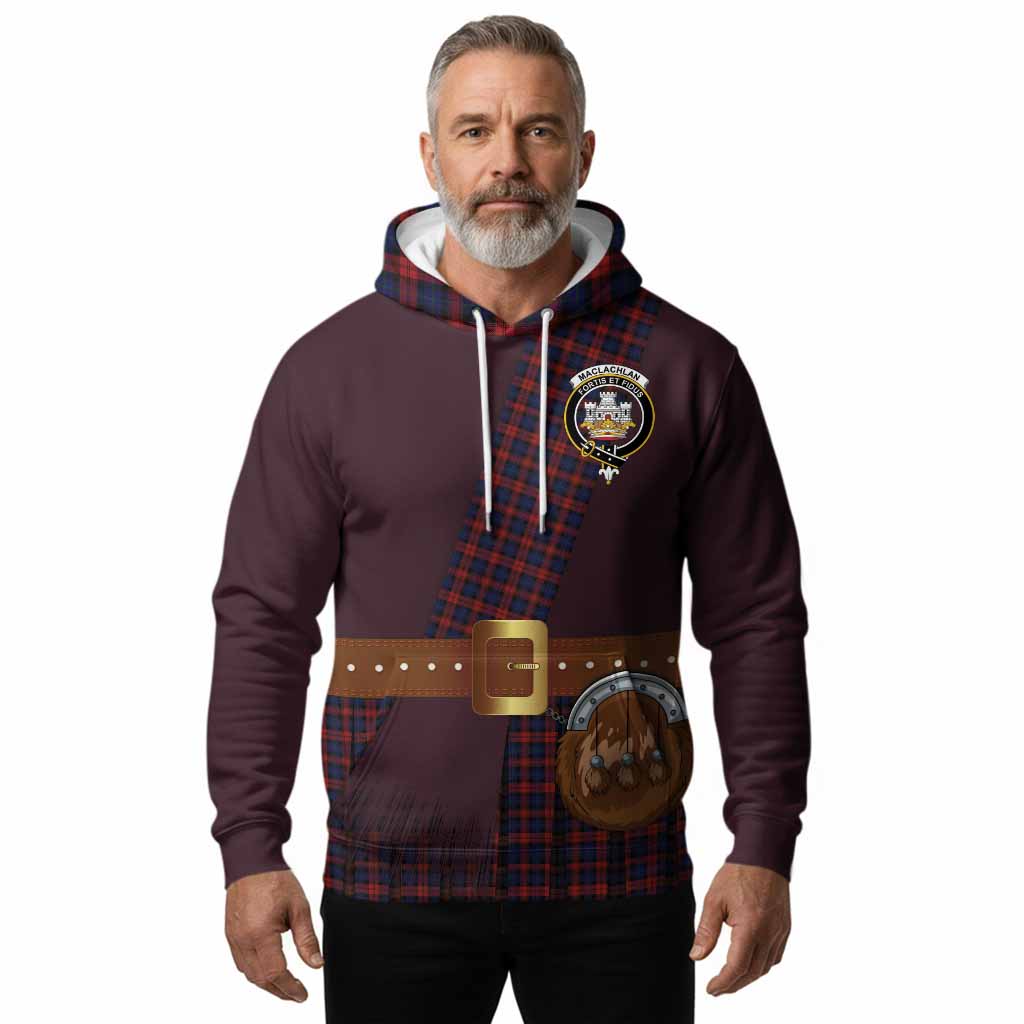 MacLachlan (McLachlan) Tartan Crest Hoodie Kilt Costume Style