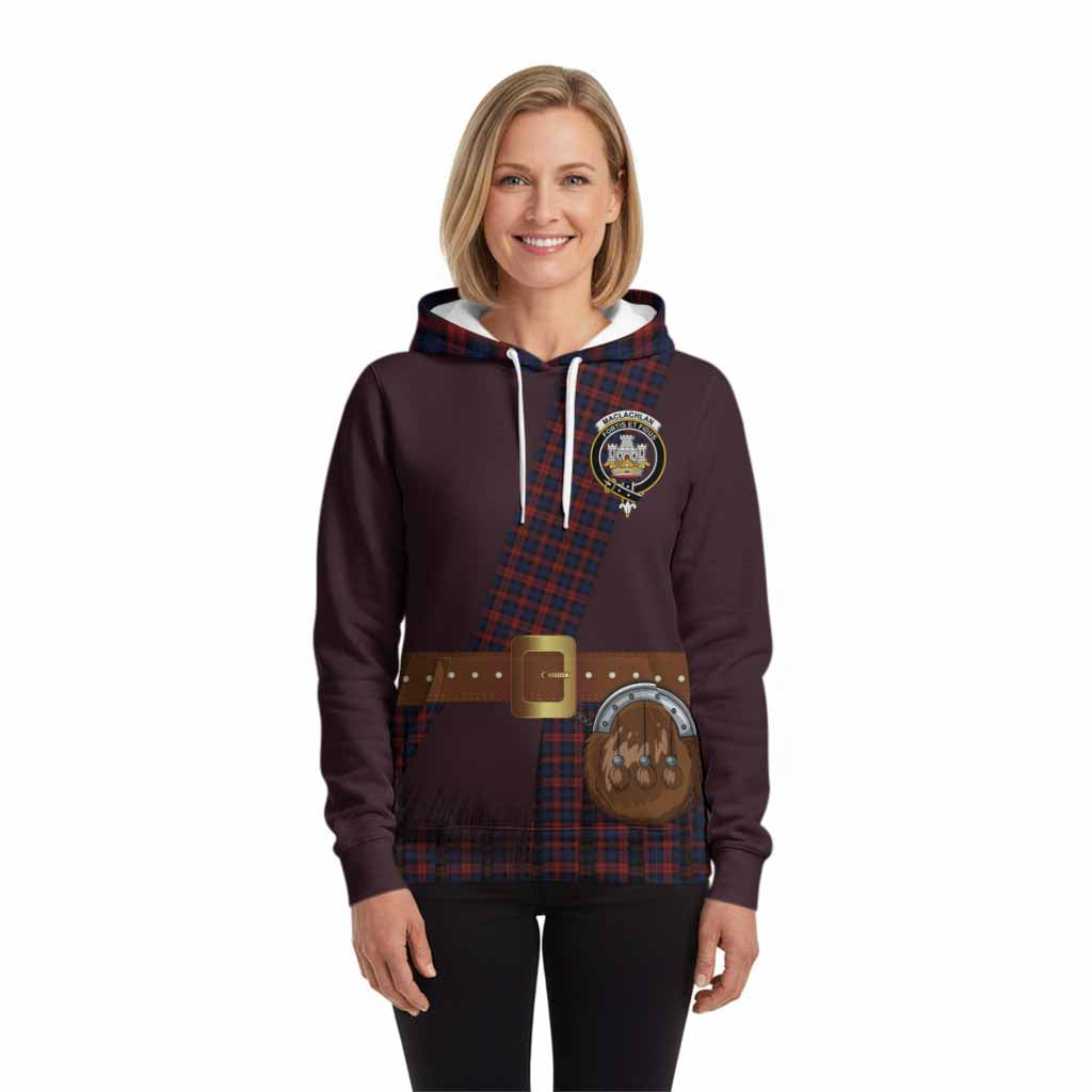 MacLachlan (McLachlan) Tartan Crest Hoodie Kilt Costume Style