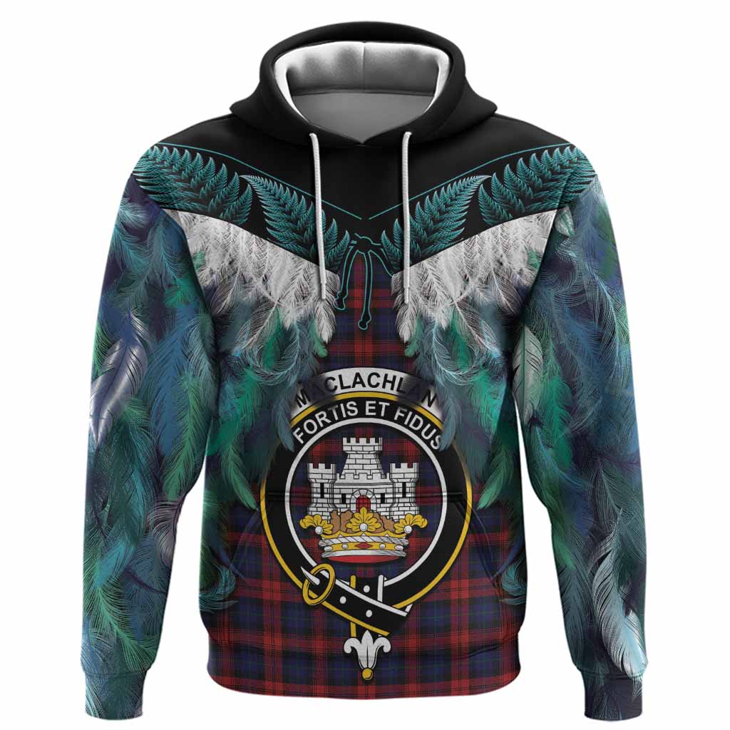 MacLachlan (McLachlan) Tartan Crest Hoodie New Zealand Maori Korowai Cloak