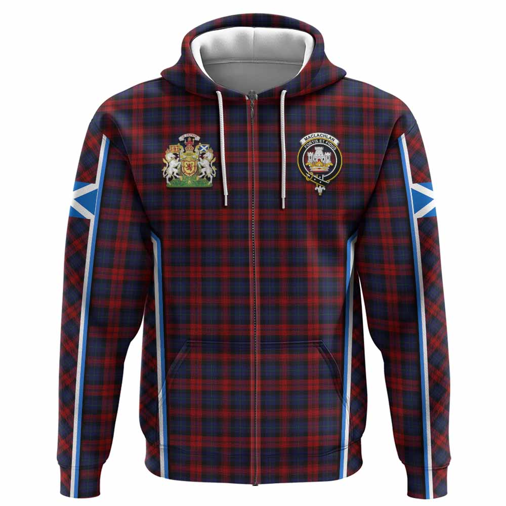 MacLachlan (McLachlan) Tartan Crest Hoodie Scotland Coat of Arm Flag Style - Tartan Vibes Clothing
