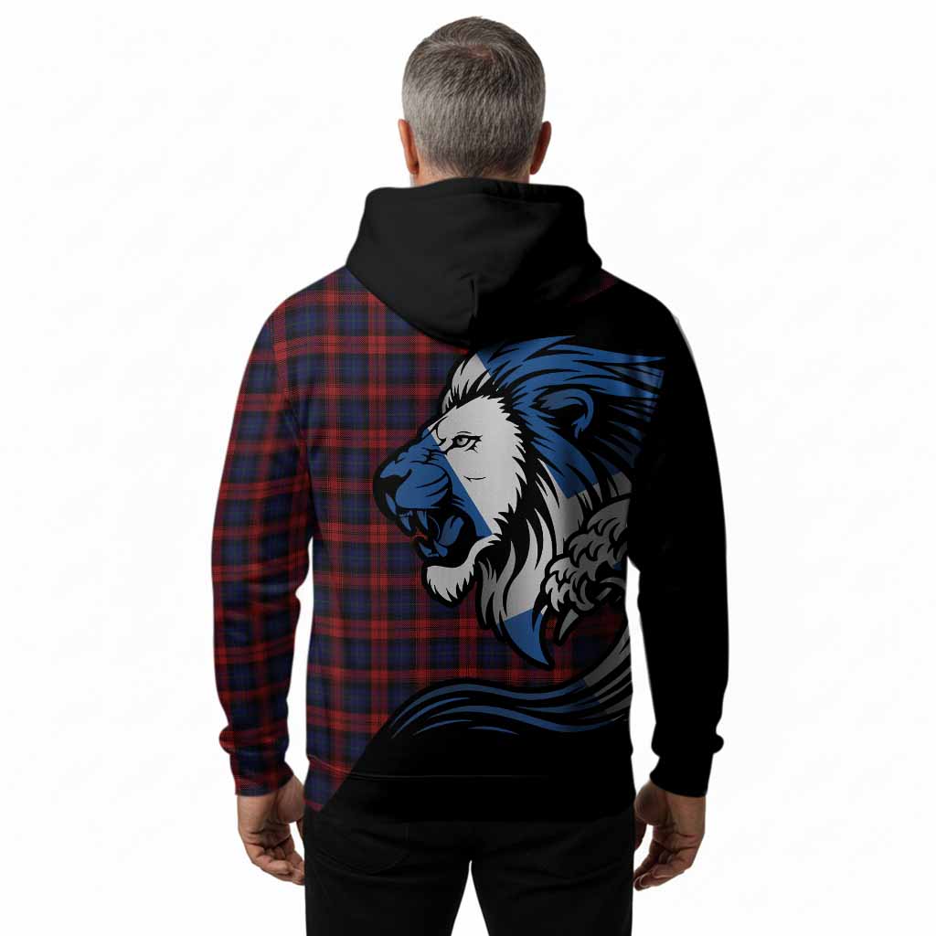 MacLachlan (McLachlan) Tartan Crest Hoodie Scottish Golden Lions Wave Flow