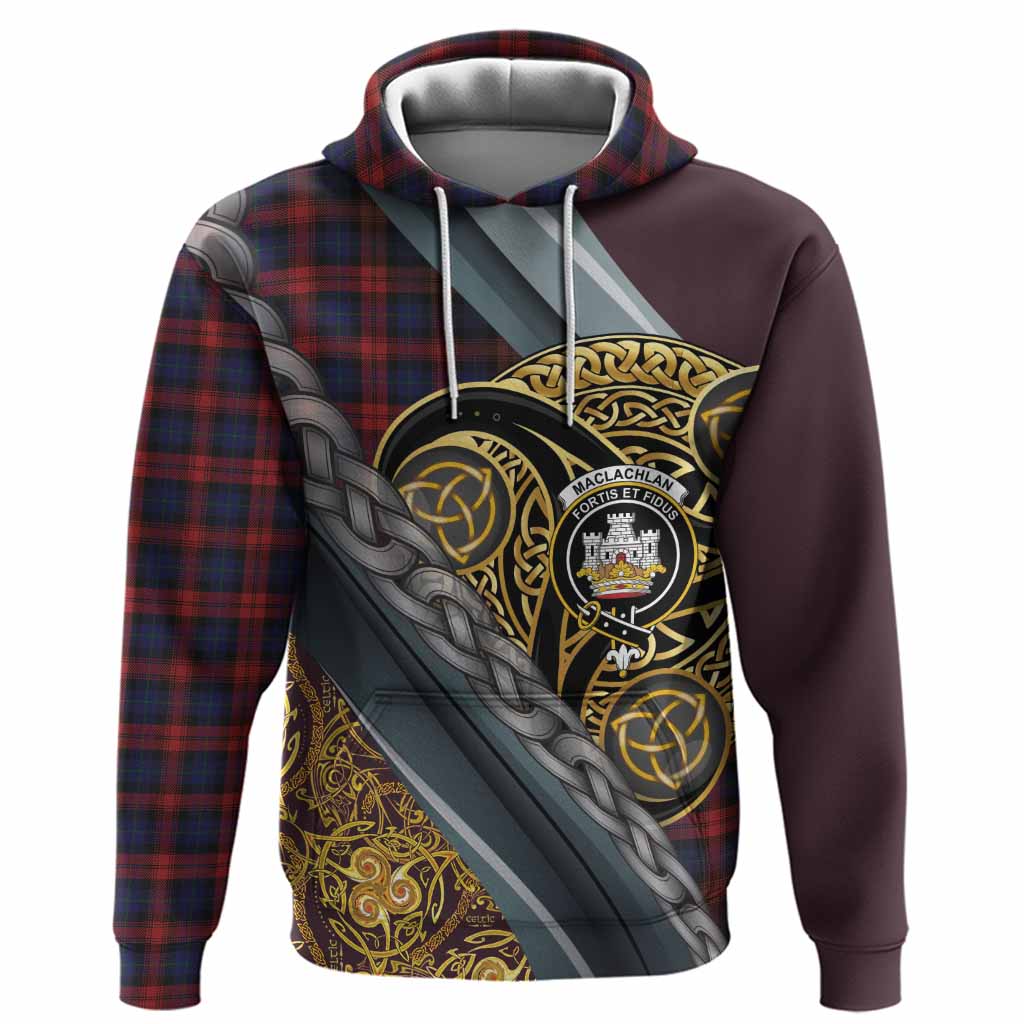 MacLachlan (McLachlan) Tartan Crest Hoodie Scottish Triskele Celtic