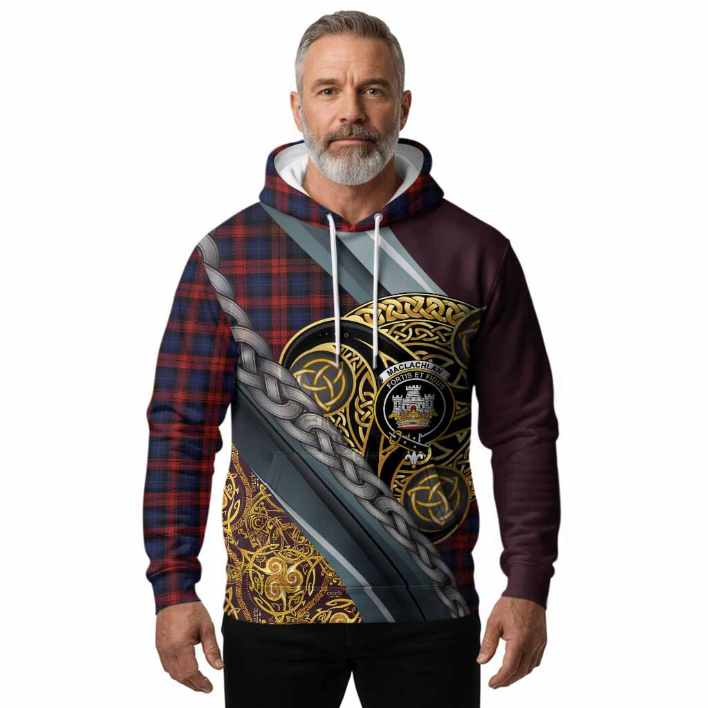 MacLachlan (McLachlan) Tartan Crest Hoodie Scottish Triskele Celtic