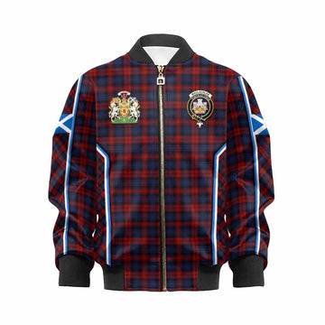 MacLachlan (McLachlan) Tartan Crest Kid Bomber Jacket Scotland Coat of Arm Flag Style - Tartan Vibes Clothing