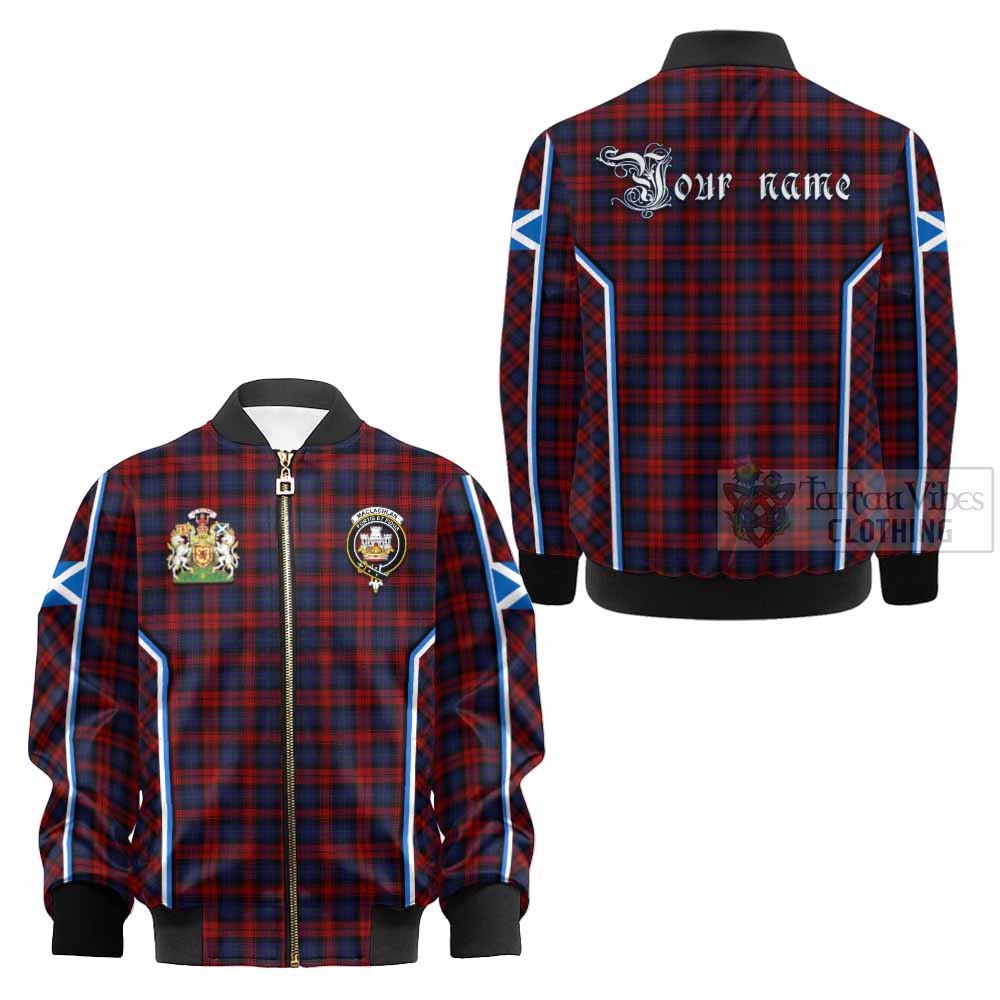 MacLachlan (McLachlan) Tartan Crest Kid Bomber Jacket Scotland Coat of Arm Flag Style - Tartan Vibes Clothing
