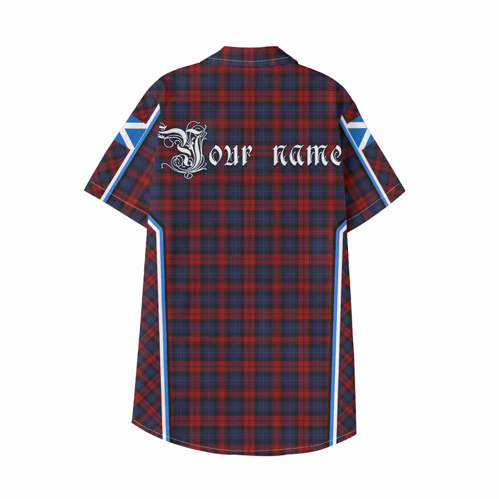 MacLachlan (McLachlan) Tartan Crest Kid Hawaiian Shirt Scotland Coat of Arm Flag Style - Tartan Vibes Clothing