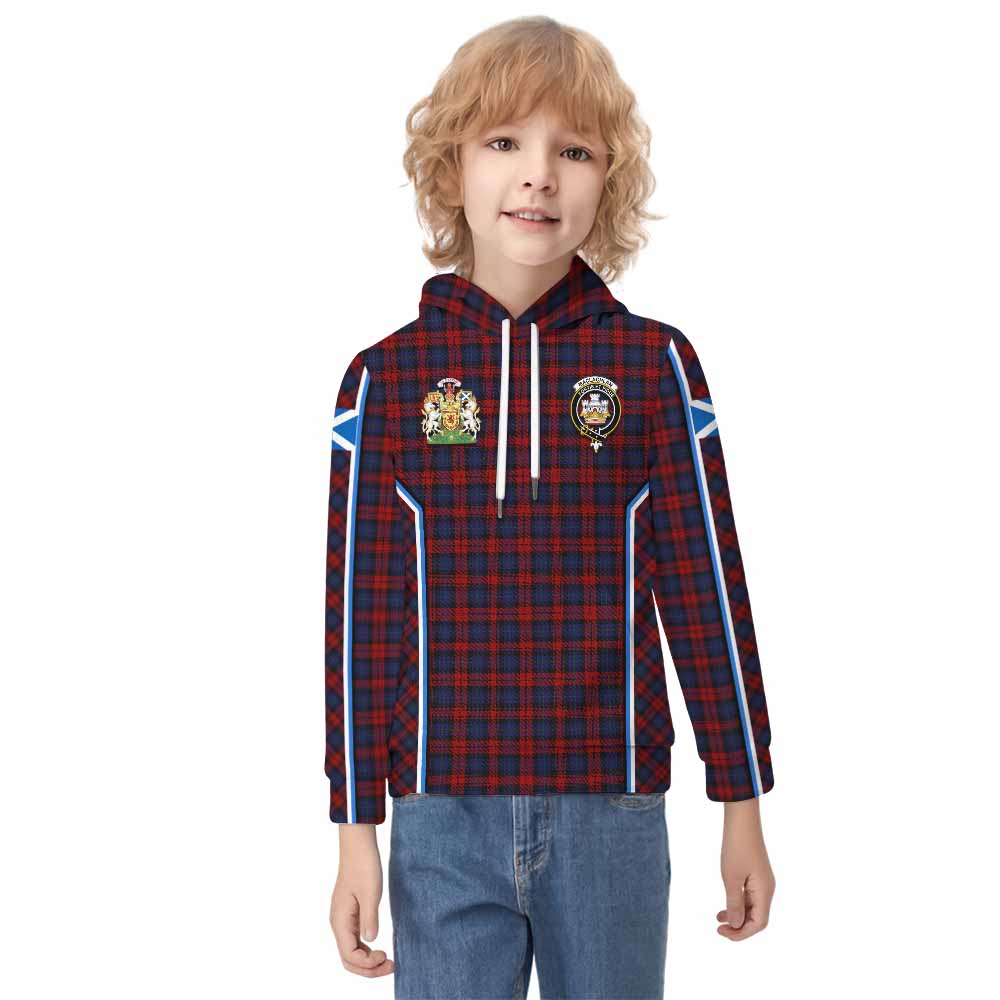 MacLachlan (McLachlan) Tartan Crest Kid Hoodie Scotland Coat of Arm Flag Style - Tartan Vibes Clothing