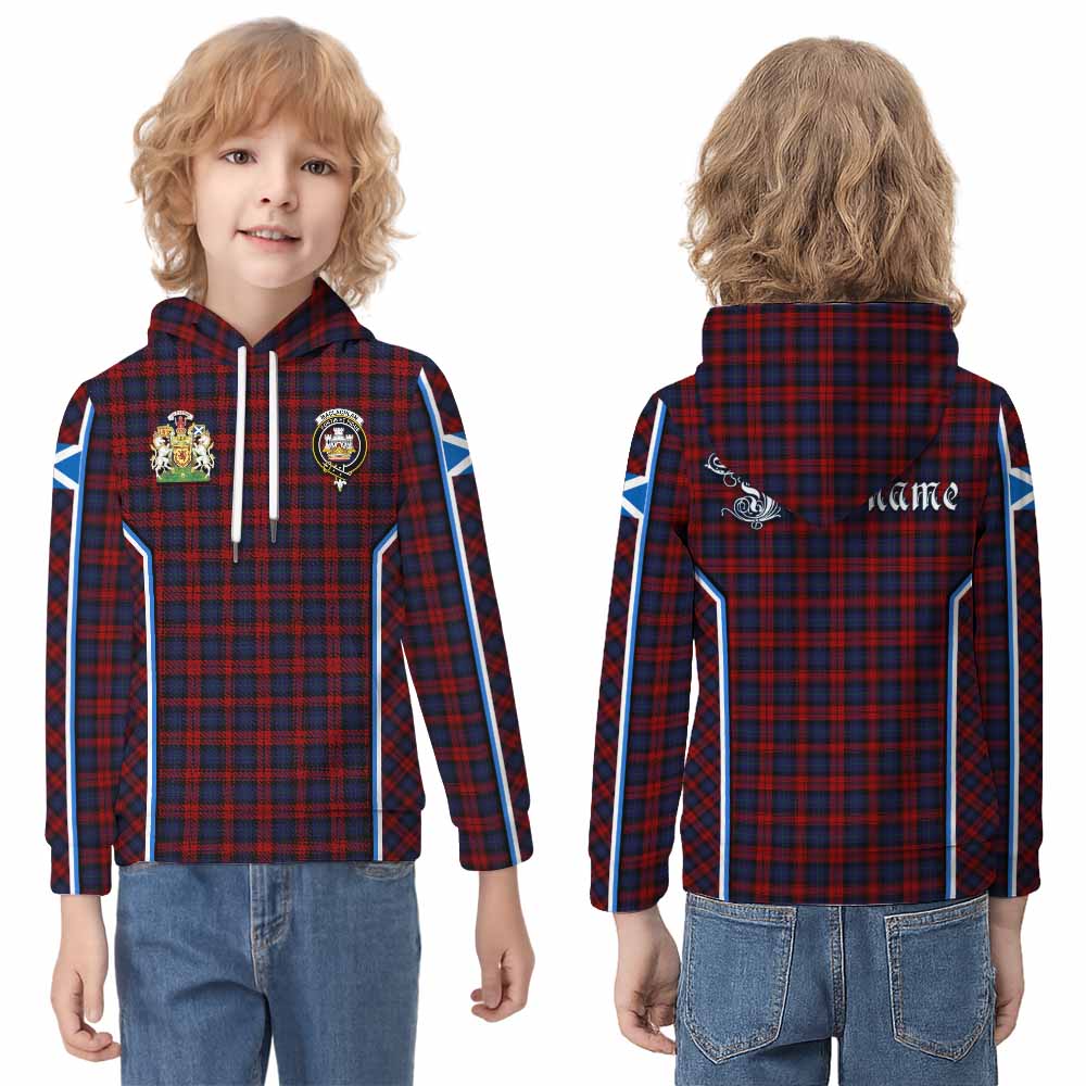 MacLachlan (McLachlan) Tartan Crest Kid Hoodie Scotland Coat of Arm Flag Style - Tartan Vibes Clothing