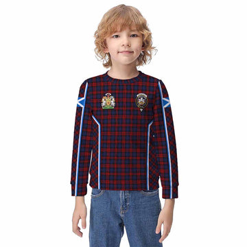 MacLachlan (McLachlan) Tartan Crest Kid Knitted Sweatshirt Scotland Coat of Arm Flag Style - Tartan Vibes Clothing