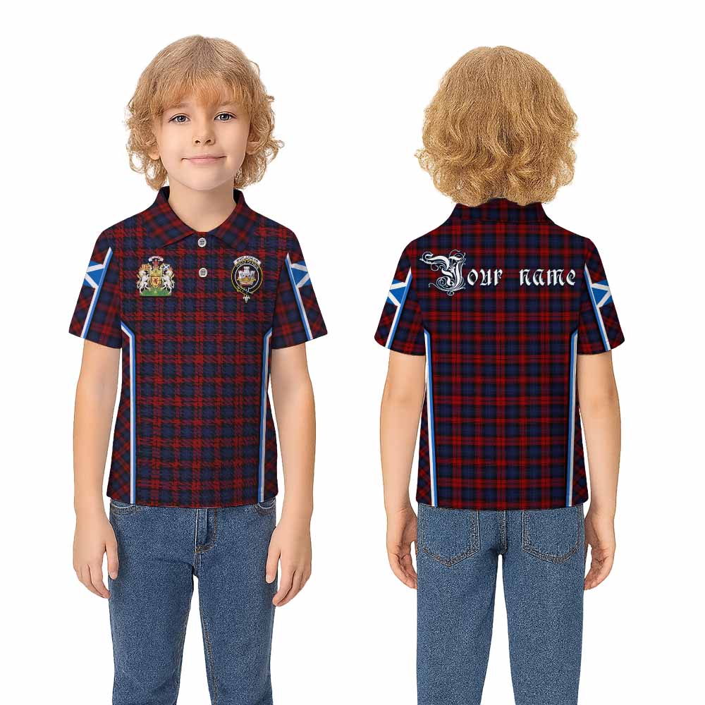 MacLachlan (McLachlan) Tartan Crest Kid Polo Shirt Scotland Coat of Arm Flag Style - Tartan Vibes Clothing