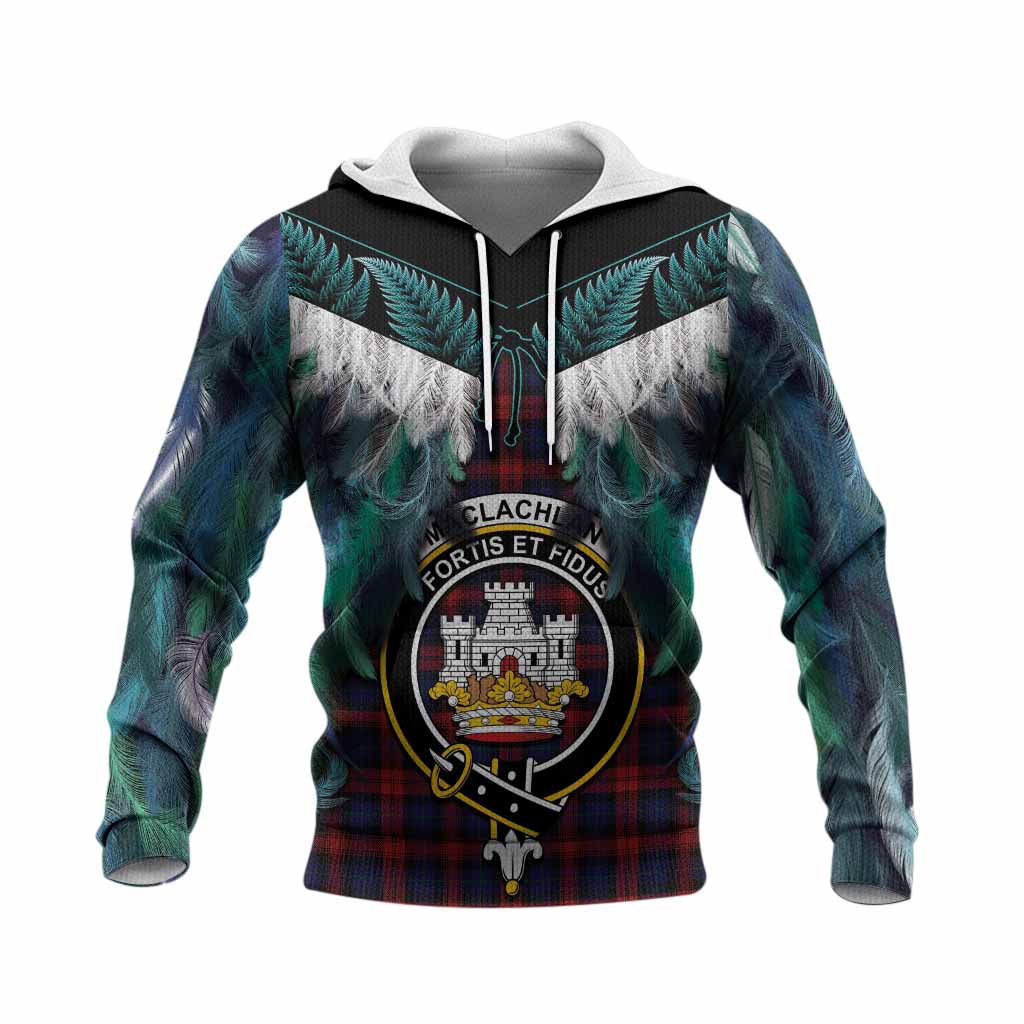 MacLachlan (McLachlan) Tartan Crest Knitted Hoodie New Zealand Maori Korowai Cloak