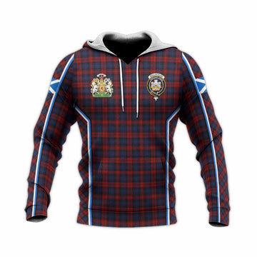 MacLachlan (McLachlan) Tartan Crest Knitted Hoodie Scotland Coat of Arm Flag Style