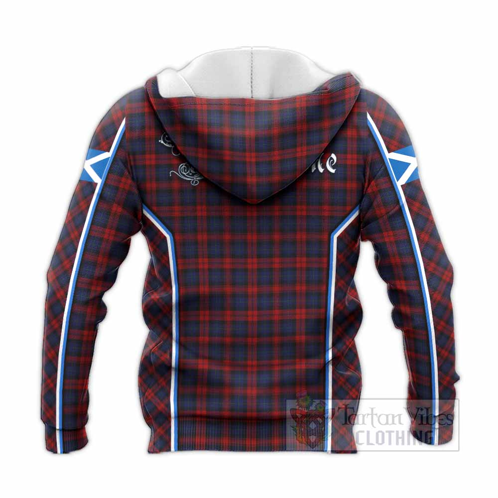 MacLachlan (McLachlan) Tartan Crest Knitted Hoodie Scotland Coat of Arm Flag Style - Tartan Vibes Clothing