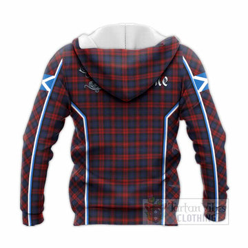 MacLachlan (McLachlan) Tartan Crest Knitted Hoodie Scotland Coat of Arm Flag Style