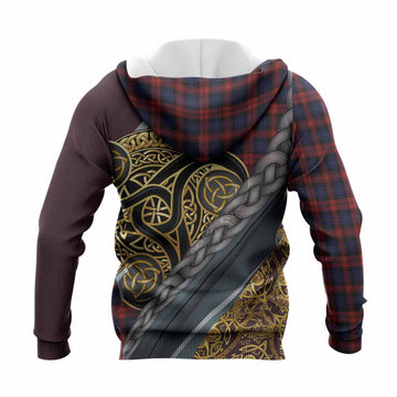MacLachlan (McLachlan) Tartan Crest Knitted Hoodie Scottish Triskele Celtic