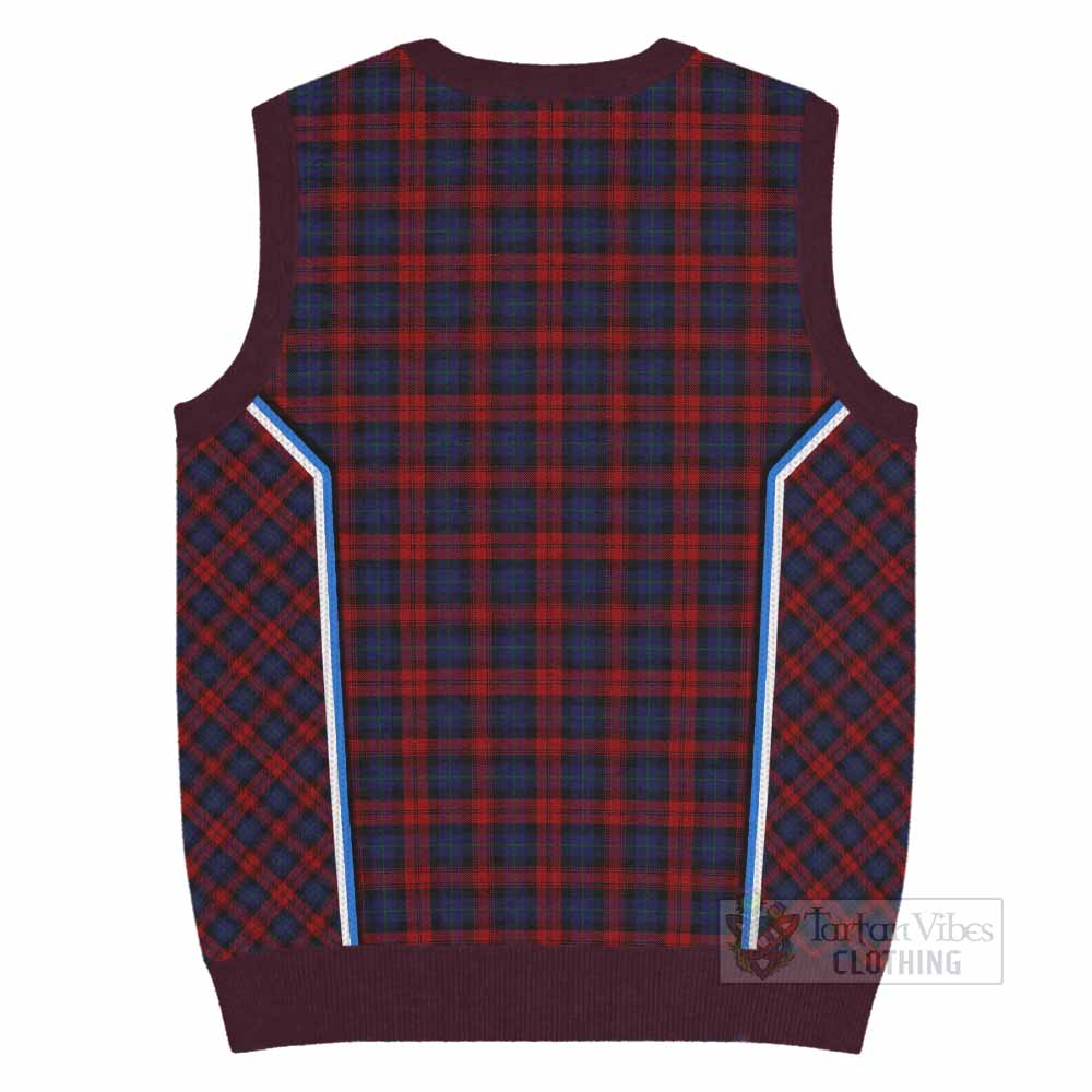 MacLachlan (McLachlan) Tartan Crest Knitted V-Neck Vest Scotland Coat of Arm Flag Style - Tartan Vibes Clothing
