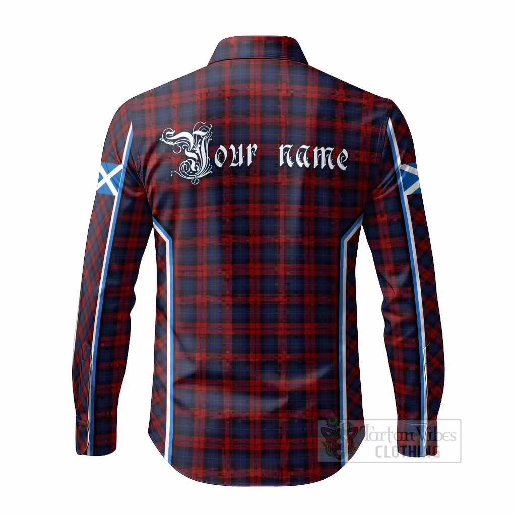 MacLachlan (McLachlan) Tartan Crest Long Sleeve Button Shirts Scotland Coat of Arm Flag Style - Tartan Vibes Clothing