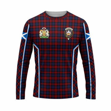 MacLachlan (McLachlan) Tartan Crest Long Sleeve T-Shirt Scotland Coat of Arm Flag Style - Tartan Vibes Clothing