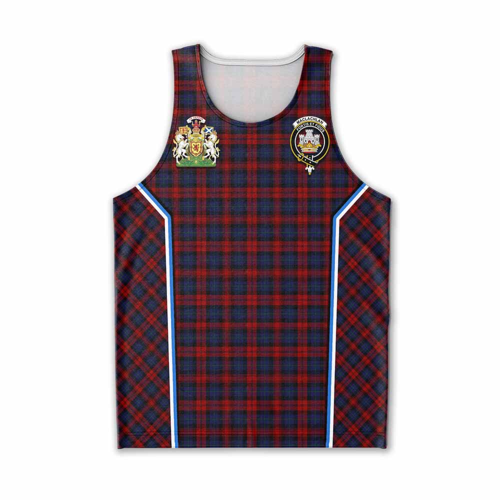 MacLachlan (McLachlan) Tartan Crest Men Tank Top Scotland Coat of Arm Flag Style - Tartan Vibes Clothing