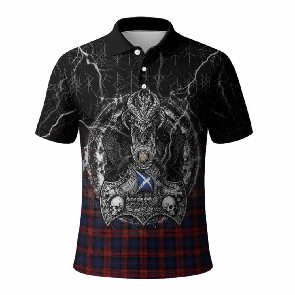MacLachlan (McLachlan) Tartan Crest Polo Shirt Celtic Odin's Raven Legacy