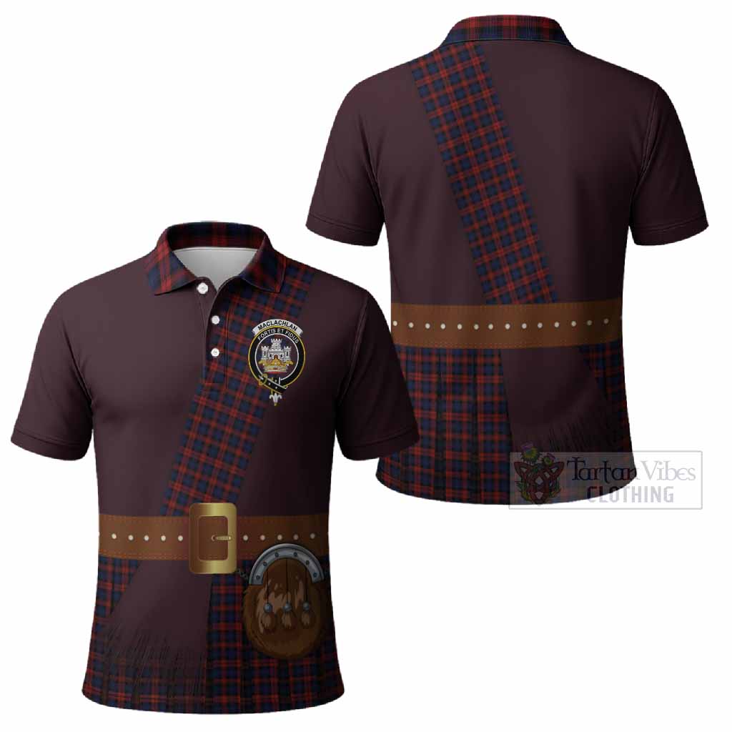MacLachlan (McLachlan) Tartan Crest Polo Shirt Kilt Costume Style