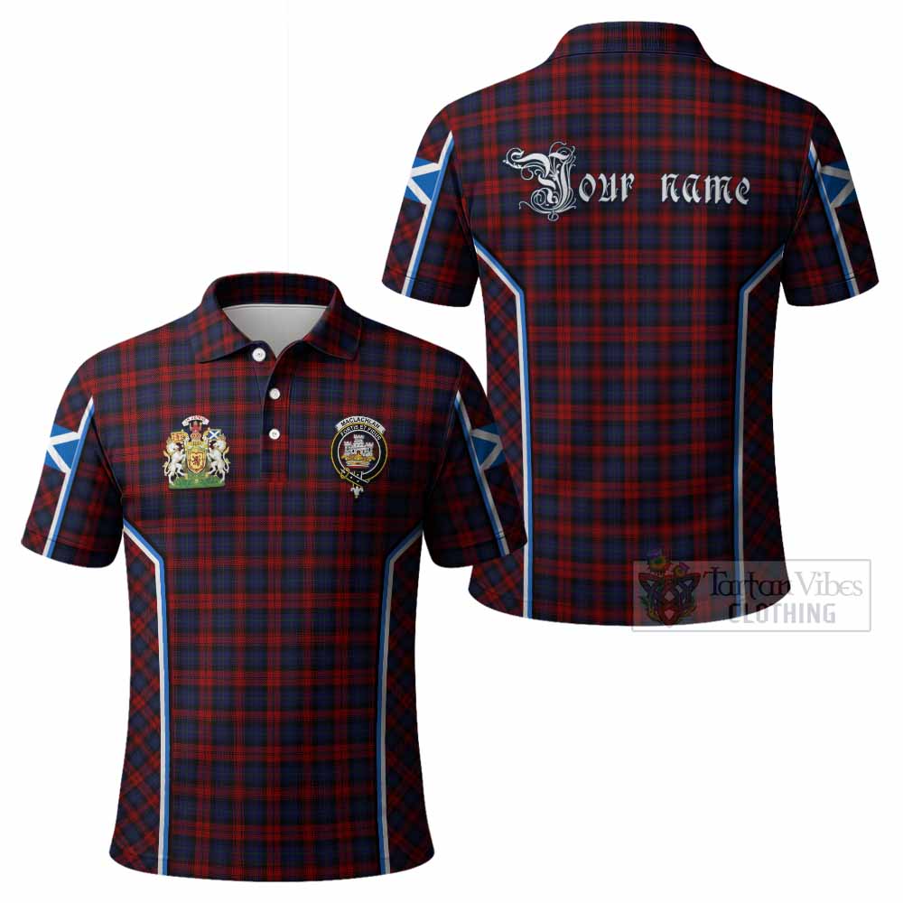 MacLachlan (McLachlan) Tartan Crest Polo Shirt Scotland Coat of Arm Flag Style - Tartan Vibes Clothing