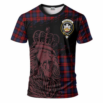 MacLachlan (McLachlan) Tartan Crest T-Shirt Crowned Lion Heritage Style