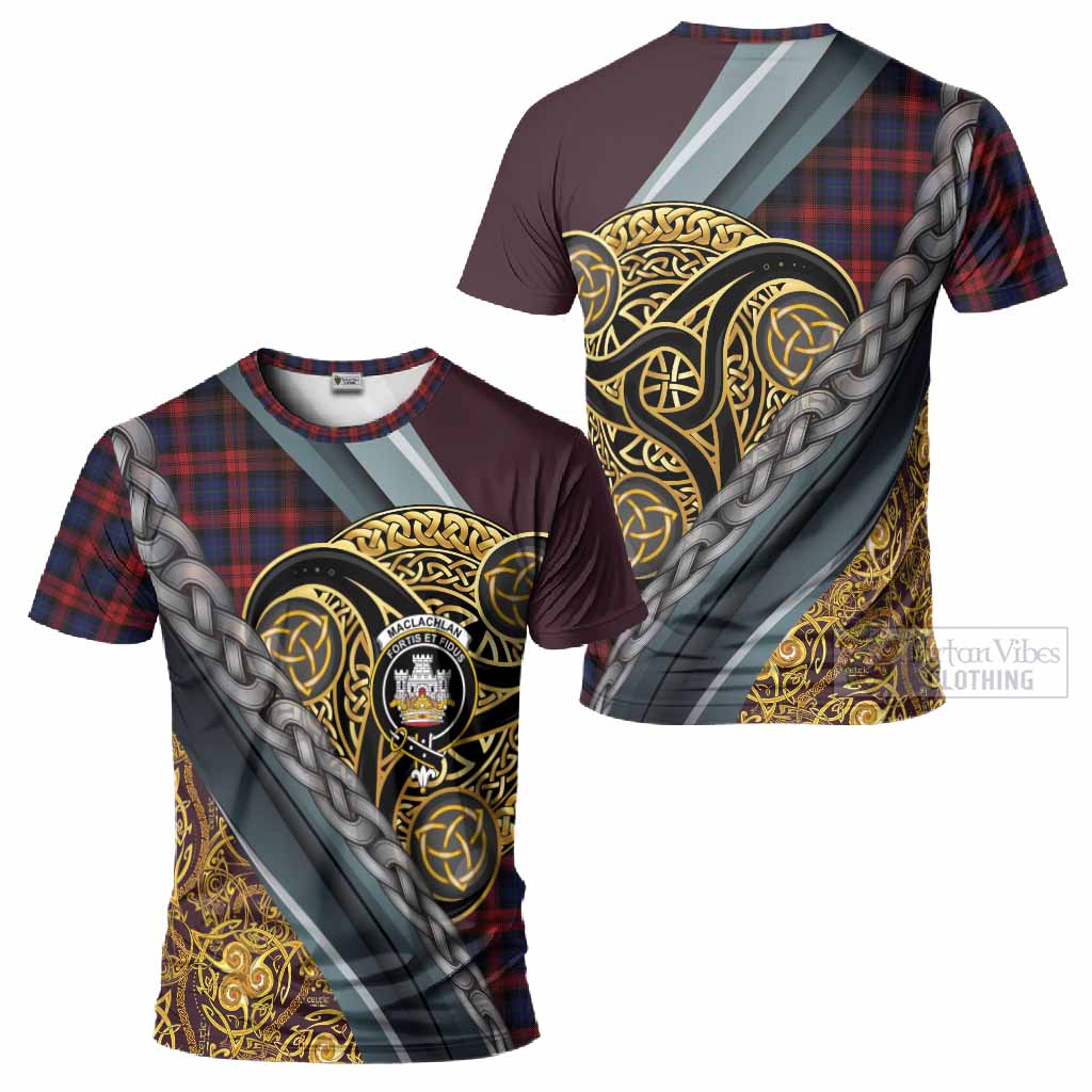 MacLachlan (McLachlan) Tartan Crest T-Shirt Scottish Triskele Celtic