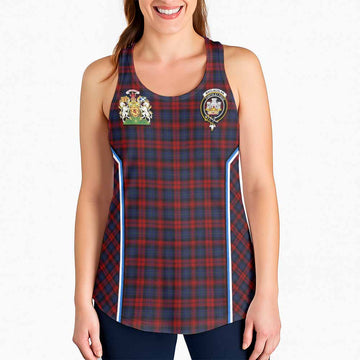 MacLachlan (McLachlan) Tartan Crest Women Racerback Tanks Scotland Coat of Arm Flag Style