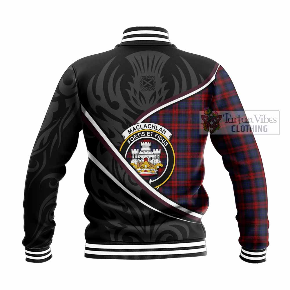 MacLachlan (McLachlan) Tartan Family Crest Baseball Jacket Celtic Scottish Thistle Floral - Tartan Vibes Clothing