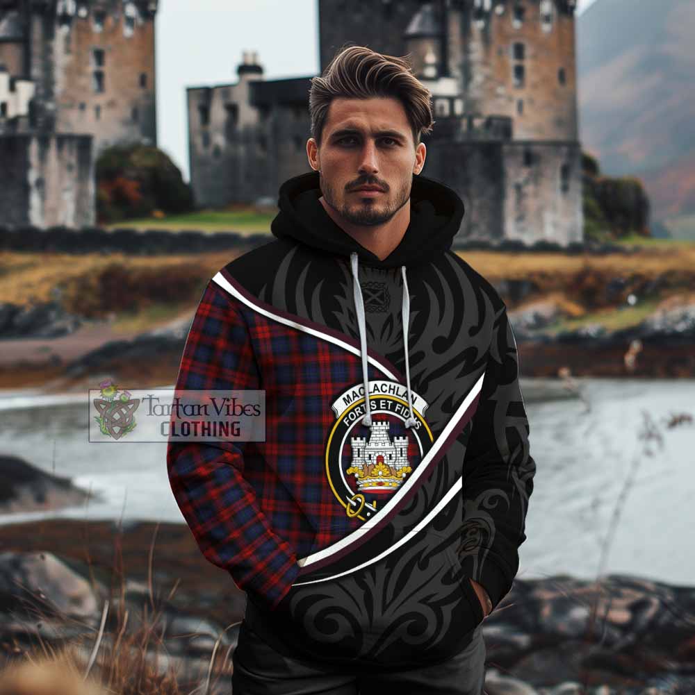 MacLachlan (McLachlan) Tartan Family Crest Cotton Hoodie Celtic Scottish Thistle Floral - Tartan Vibes Clothing