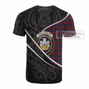 MacLachlan (McLachlan) Tartan Family Crest Cotton T-shirt Celtic Scottish Thistle Floral