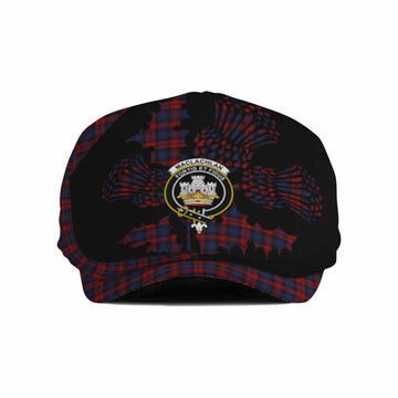 MacLachlan (McLachlan) Tartan Family Crest Flat Cap, Jeff Cap Scotland Thistle Floral
