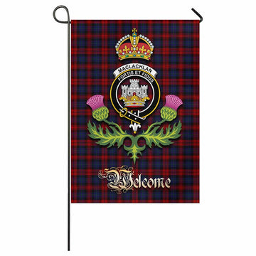 MacLachlan (McLachlan) Tartan Family Crest Garden Flag Royal Thistle Welcome Style