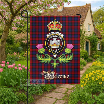 MacLachlan (McLachlan) Tartan Family Crest Garden Flag Royal Thistle Welcome Style