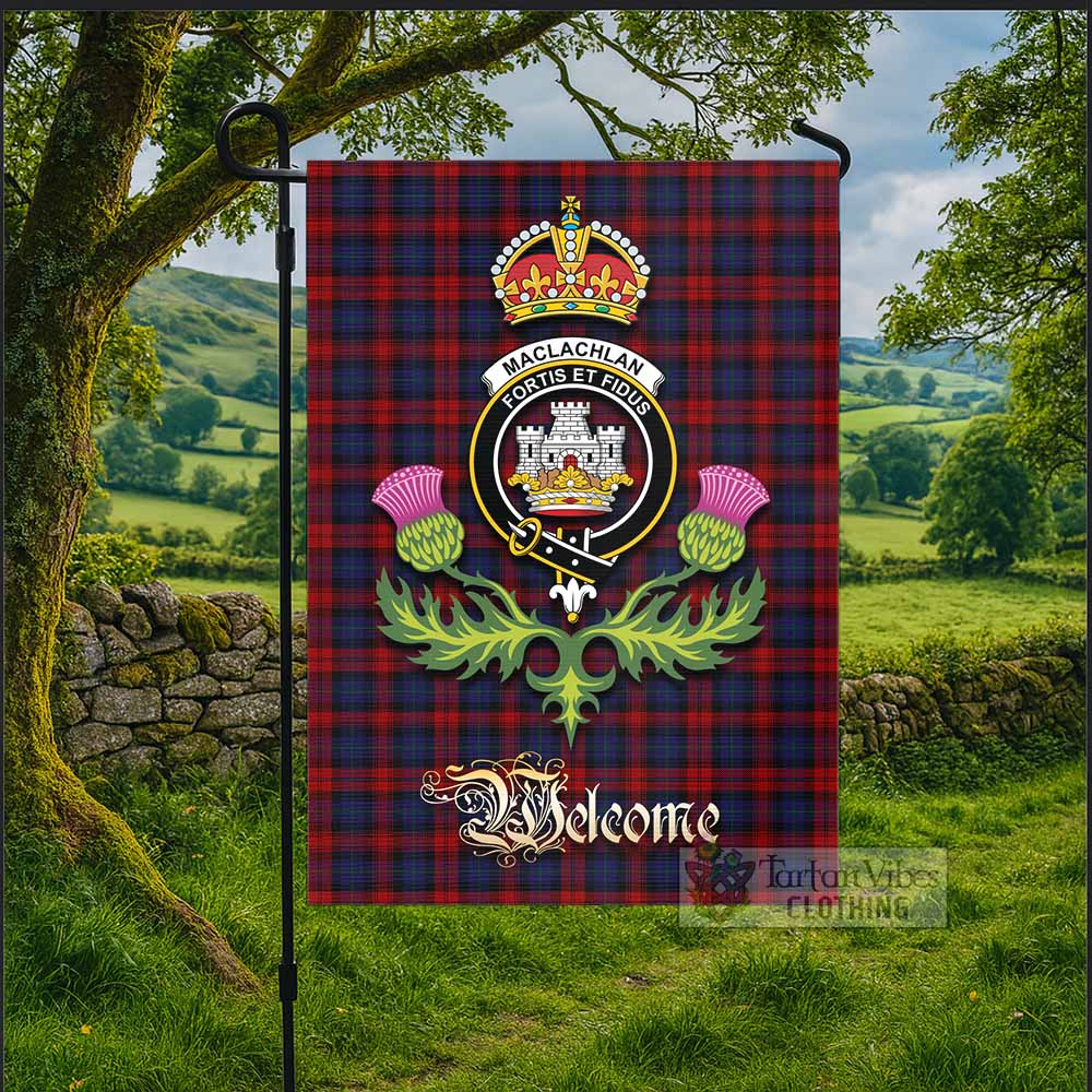 MacLachlan (McLachlan) Tartan Family Crest Garden Flag Royal Thistle Welcome Style - Tartan Vibes Clothing