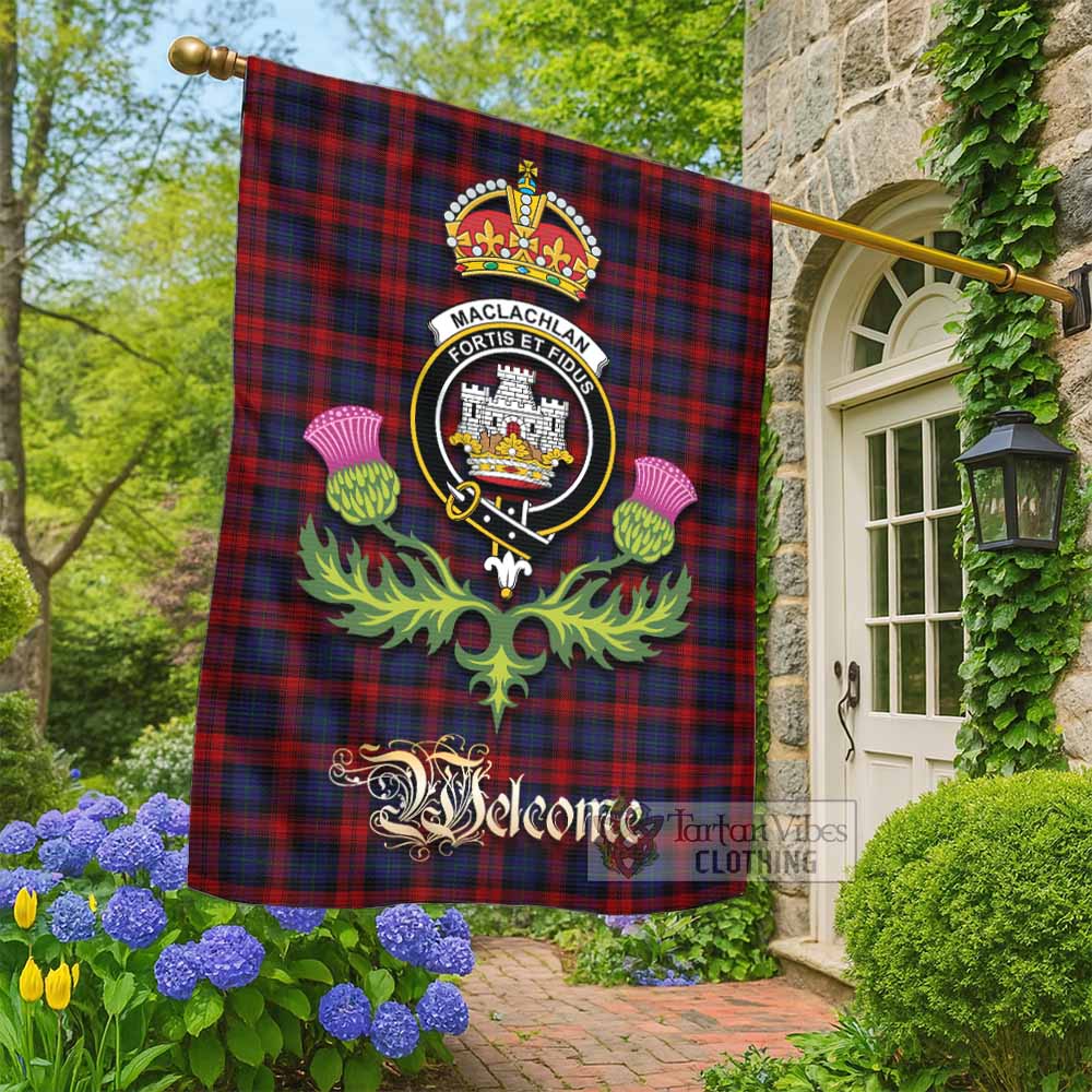 MacLachlan (McLachlan) Tartan Family Crest Garden Flag Royal Thistle Welcome Style - Tartan Vibes Clothing