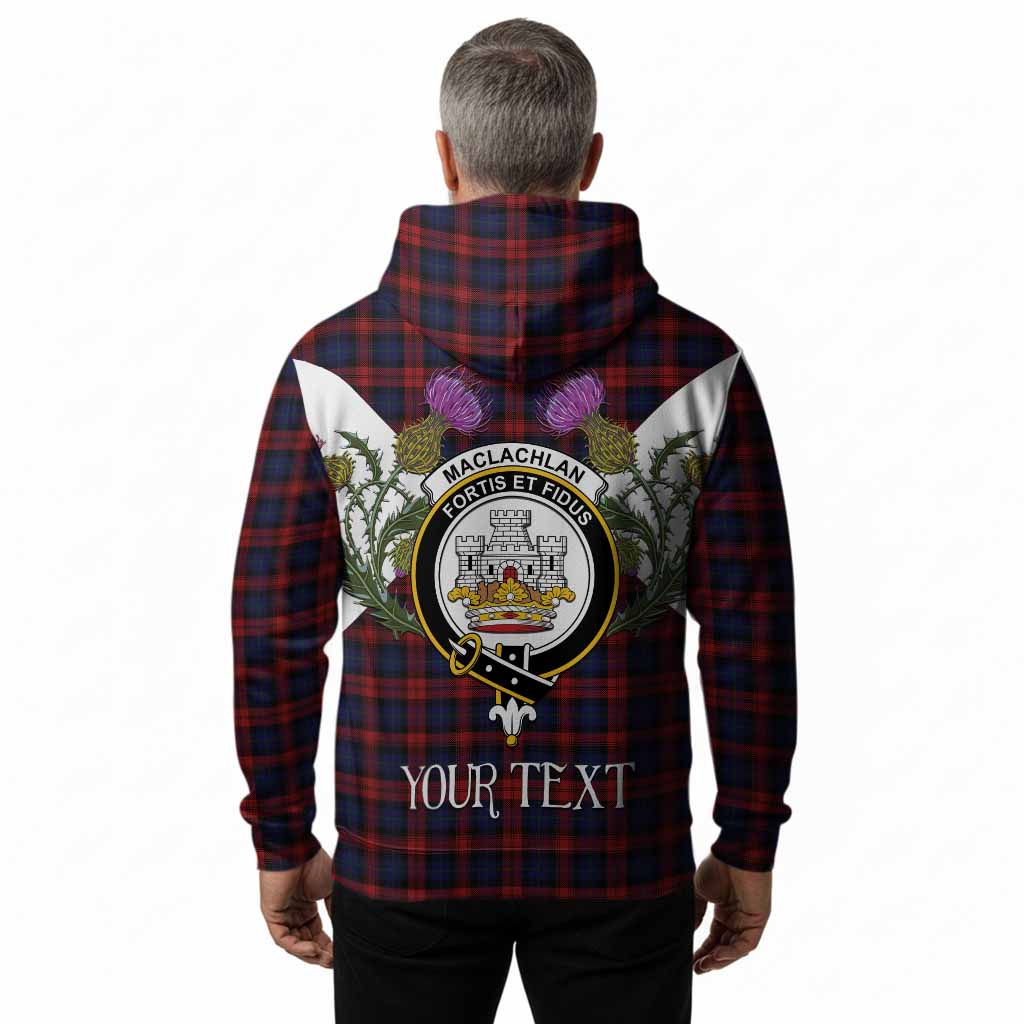 MacLachlan (McLachlan) Tartan Family Crest Hoodie Scottish Burns Night Thistle Floral